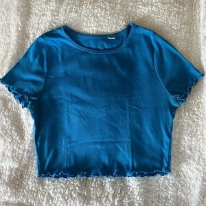 PACSUN bright blue baby tee